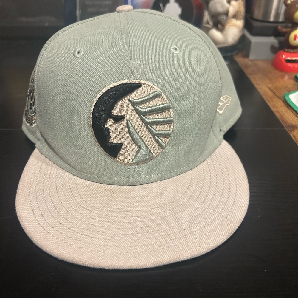 New Era Olive and Tan Cap with Logo